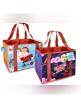 NWT- Trader Joe’s Stand-up Collapsible Grocery Tote Bag